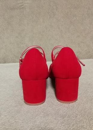 Красные бархатные туфельки faith wide fit4 фото