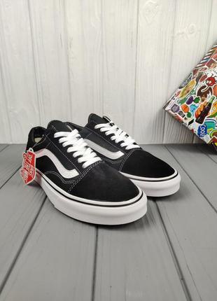 Мужские кроссовки vans old skool black white3 фото