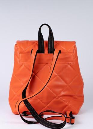 Женский рюкзак оранжевый рюкзак оранжевый, оранжевый рюкзак стеганый рюкзак городской рюкзак2 фото