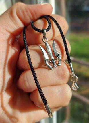 Гайтан на шею, шнурок серебряный 2мм толщиной