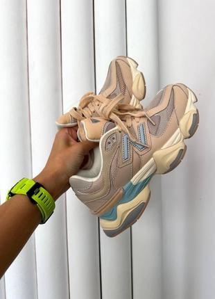 Кросівки new balance 9060 « ivory cream pink sand » premium7 фото