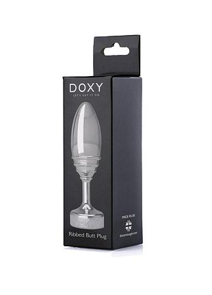 Анальная пробка doxy butt plug ribbed 5