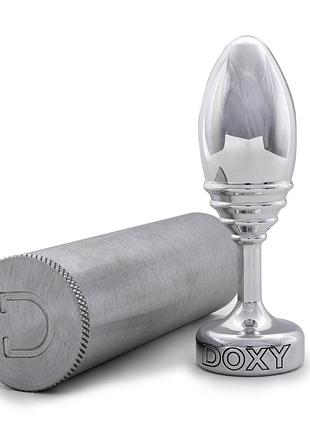 Анальная пробка doxy butt plug ribbed 4