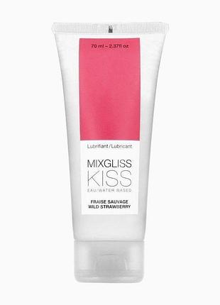 Лубрикант на водной основе mixgliss kiss wild strawberry (70 мл) дикая клубничка