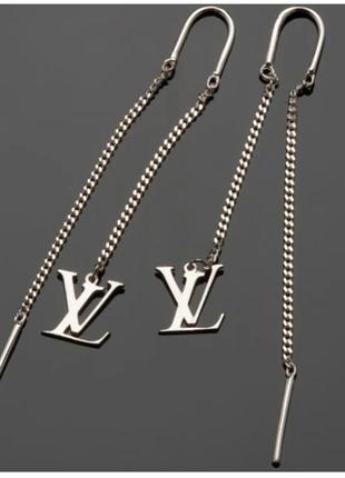 Серебряные серьги 925 протяжки&nbsp;lv