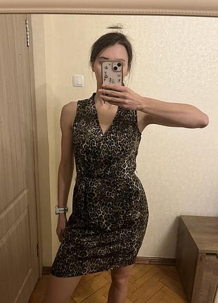 Платье леопард
