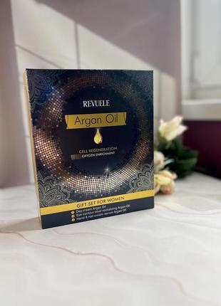 Revuele подарочный набор аргановое масло 3в1 (крем для лица и для рук, под глаза)
