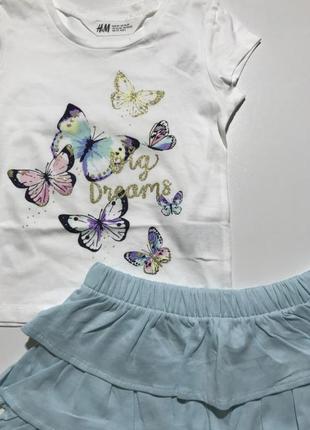 Набір футболка та юбка для дівчинки h&m5 фото