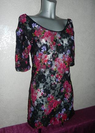 14/46-48/m-l atmosphere гипюровая пляжная туника,сукня, парео,новая