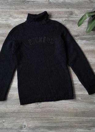 Винтажный плотный полу шерстяной свитер kickers carhartt