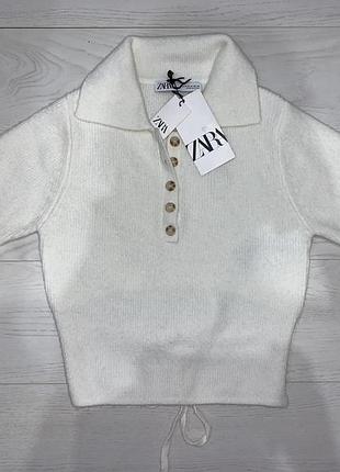 Кофта топ поло светр новий zara s-m