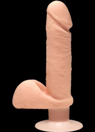 Фаллоимитатор doc johnson the d - perfect d - vibrating 7 inch with balls - ultraskyn, диаметр 4,5см