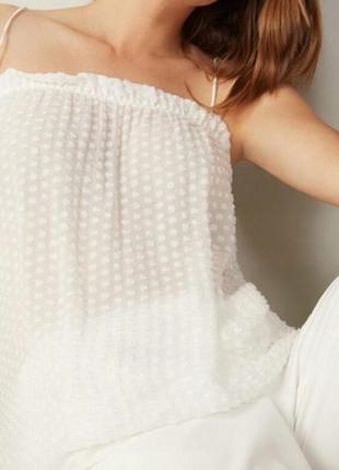 Прозрачная блуза майка на брительках intimissimi люкс бренд