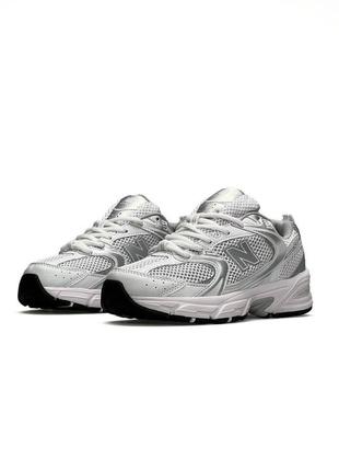 Женские кроссовки new balance 530 white silver premium