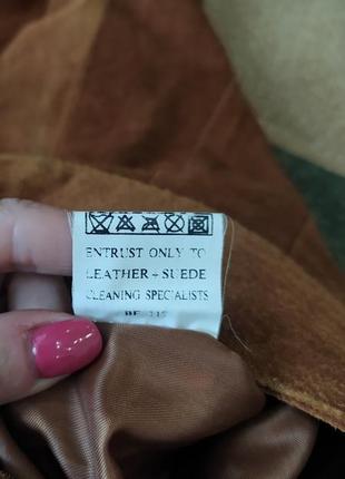 Натуральная кожаная юбка юбка замшевая рижа 
ххс, 32 размер3 фото