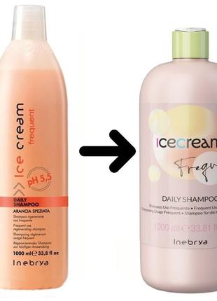 Inebrya daily shampoo 1000ml шампунь для частого применения2 фото