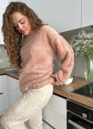 Теплый костюм для дома / пижама махра 2507 /2