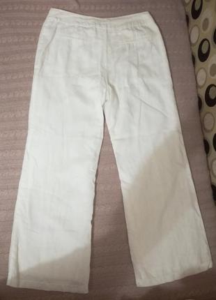 Белые льняные брюки per una m&s р.122 фото