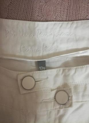Белые льняные брюки per una m&s р.123 фото