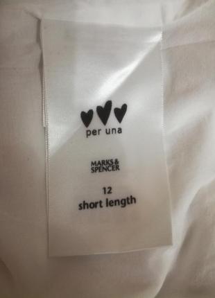 Белые льняные брюки per una m&s р.124 фото
