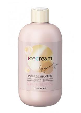 Inebrya pro age shampoo шампунь антивіковий з аргановою олією для фарбованого волосся