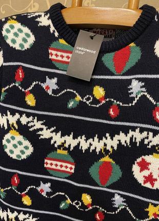 Очень красивый и стильный брендовый новогодний свитер 21.9 фото