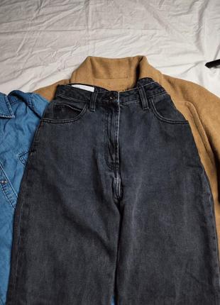 Collusion джинсы серые мом оверсайз свободные базовые повседневные с потёртостями6 фото
