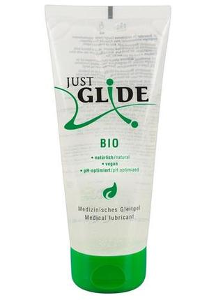 Органічний лубрикант на водній основі в органічній упаковці just glide bio 200 ml