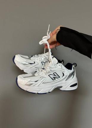 Кроссовки new balance 530 «silver / navy blue» 22 фото