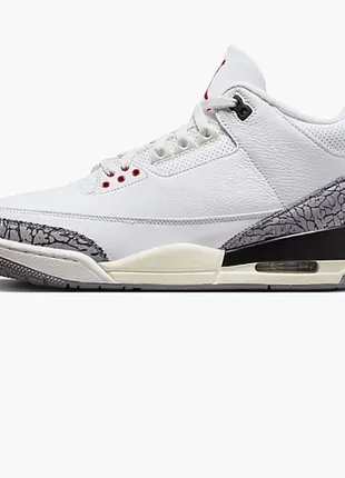 Кросівки air jordan 3 retro white cement reimagined white