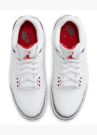 Кросівки air jordan 3 retro white cement reimagined white3 фото
