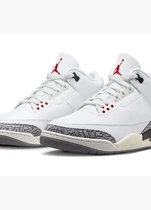 Кросівки air jordan 3 retro white cement reimagined white5 фото
