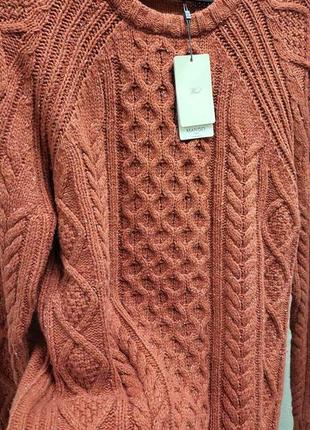 Шерстяной терракотовый свитер джемпер  mango - s8 фото