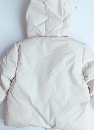 Зимняя куртка zara, куртка zara, детская куртка zara, куртка для девочки, детская белая куртка4 фото