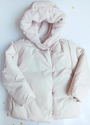 Зимняя куртка zara, куртка zara, детская куртка zara, куртка для девочки, детская белая куртка2 фото