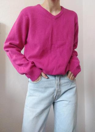 Шерстяной свитер разовый джемпер овечья шерсть пуловер реглан лонгслив кофта шерсть винтажный свитер джемпер винтаж3 фото