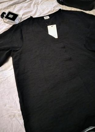 Блузка свободного кроя черная с рукавом 3/4 jdy7 фото
