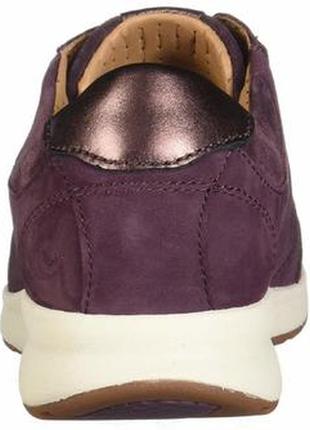 Нубукові кросівки clarks un adorn lace aubergine6 фото