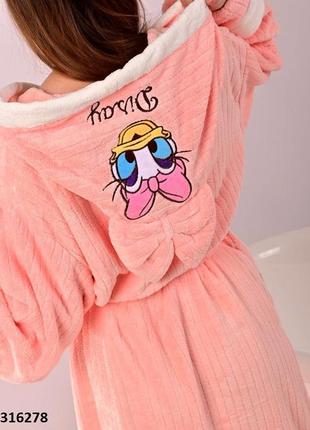 Женский банный халат из микрофибры с капюшоном коллекция donald malloory home