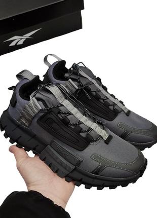 Чоловічі зимові кросівки reebok zig kinetica edge winter сірі (хутро)