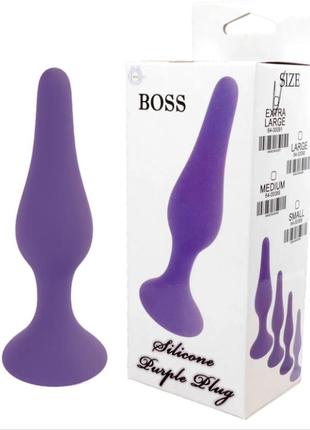 Анальний плаг silicone plug purple - extra large