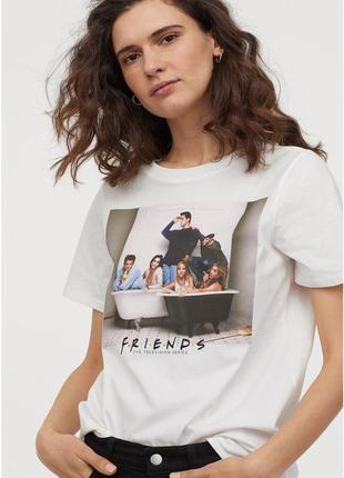 Футболка з принтом friends h&m розмір m 38 (0762470055)