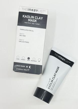 Маска з білої глини від the inkey list kaolin mask, 50 ml