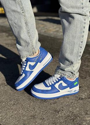 Nike air force lv by virgil abloh blue4 фото