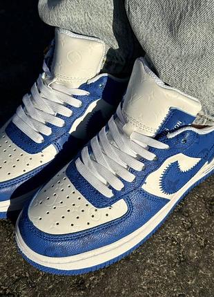 Nike air force lv by virgil abloh blue5 фото
