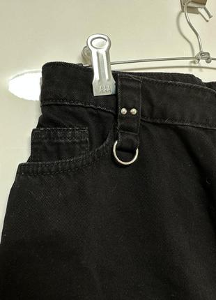 Джинсовая черная мини-юбка h&amp;m, размера с-м3 фото
