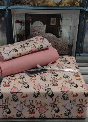 Постільна білизна дитяча полуторна полуторка постіль балерина