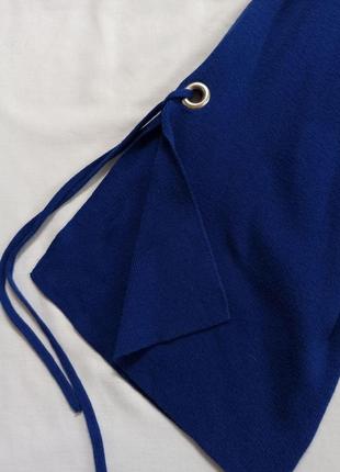 Яркий синий свитер с рукавами клёш/с широкими рукавами4 фото