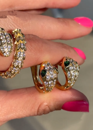 Набор змея , сережки, і кільце bulgari 🍊🔥
