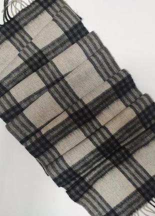 100% шерсть, мужской шарф в клетку